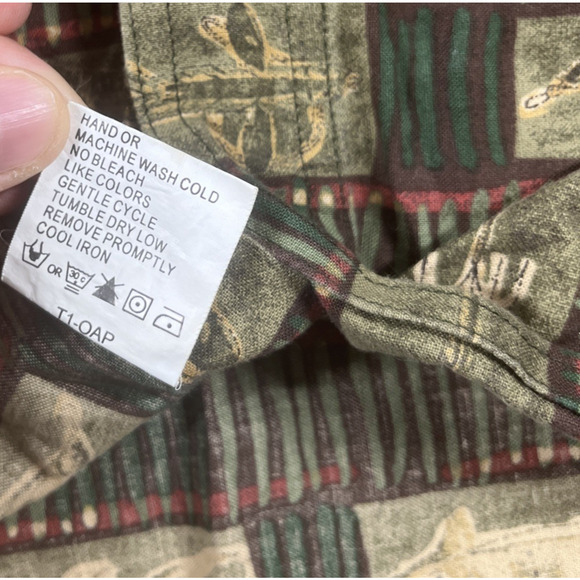 Woolrich Button Down Shirt Mens Extra Large Fishing Bait Cotton Long Sleeve - Picture 6 of 12